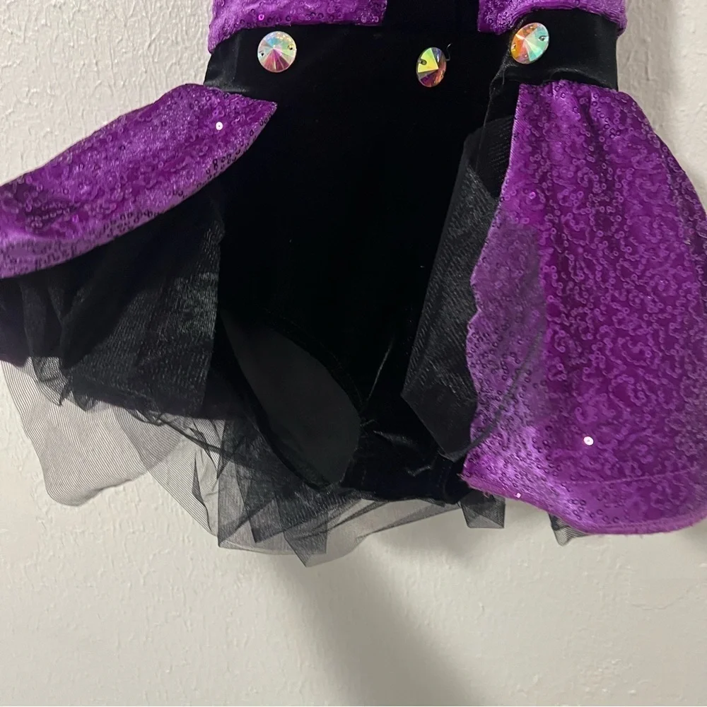 Weissman Don’t Forget My Love Dance Costume MC Medium (11-12) Velvet Feather Trm